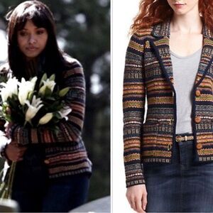 Anthropologie Sparrow Multi-Colored Wool Fair Isle Button Down Cardigan Size XS